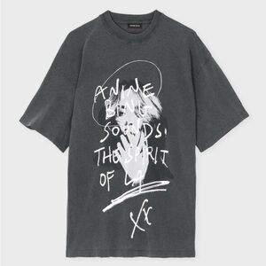 Anine Bing Kent Spirit Cotton T-Shirt in XS very oversized